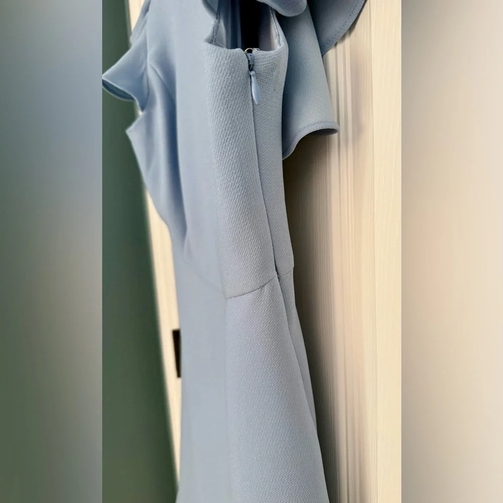 Adorable BCBGeneration Light Blue Mini Dress with Ruffle Sleeves - Picture 4 of 4